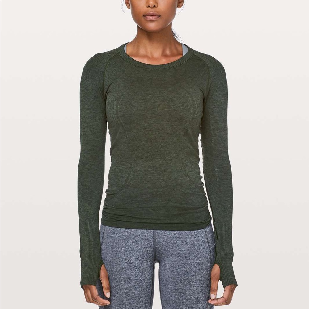 Size 4 Lululemon hunter green swiftly long sleeve